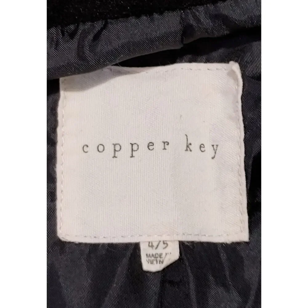 Copper Key Military Style Peacoat Double Breasted Gold-Tone Buttons Girls Sz 4/5